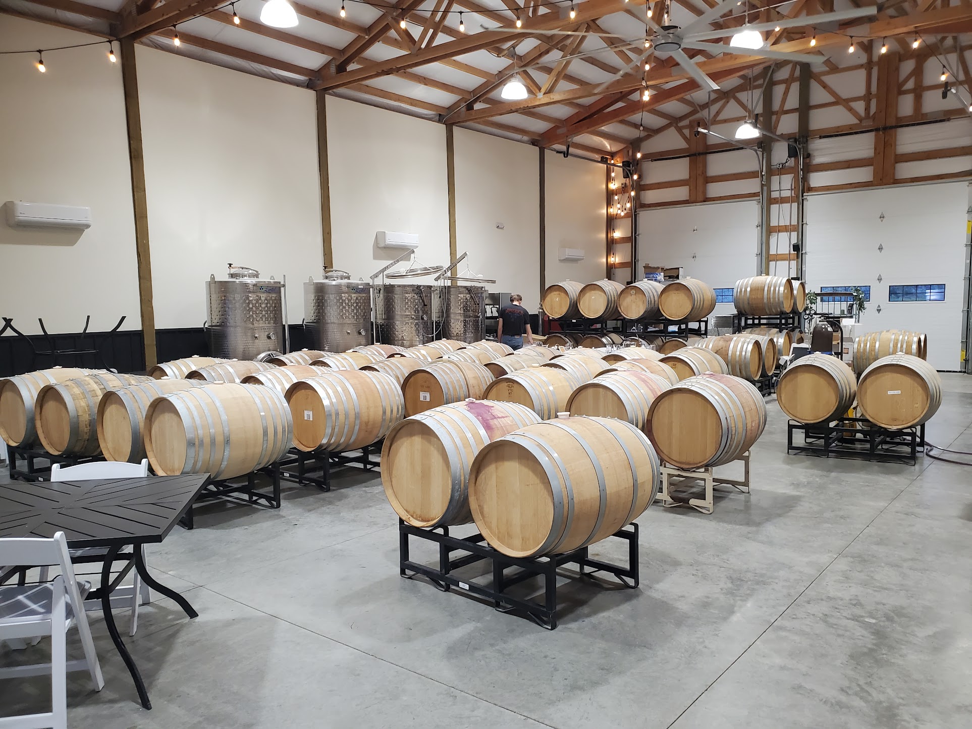 Kindred barrel room — French oak only